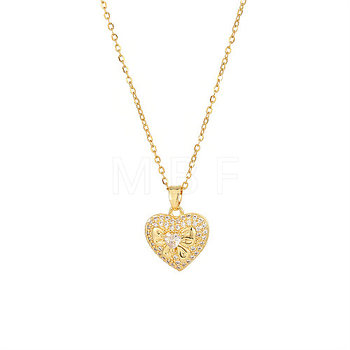 Brass Pave Crystal Rhinestone Pendant Necklaces for Wowen GP4865-5-1