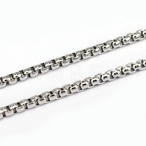 304 Stainless Steel Box Chains CHS-L001-29-2.5mm-1