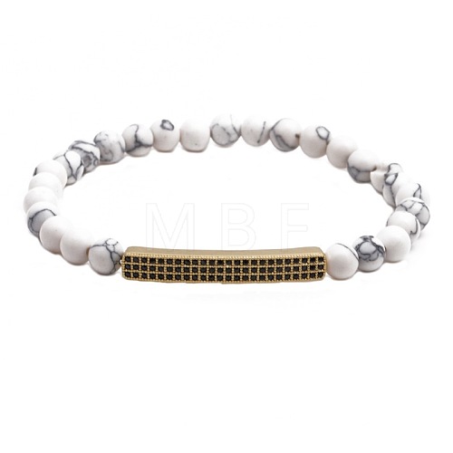 6MM Natural Howlite Beaded Bracelets PY2315-2-1