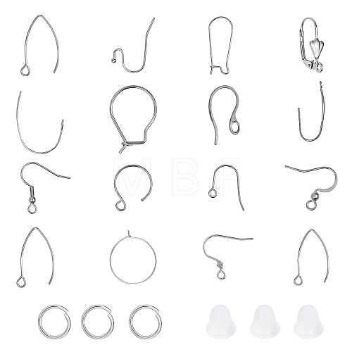 Unicraftale 304 Stainless Steel & 316 Surgical Stainless Steel Earring Hooks & Earring Hooks & Jump Rings STAS-UN0002-89P-1