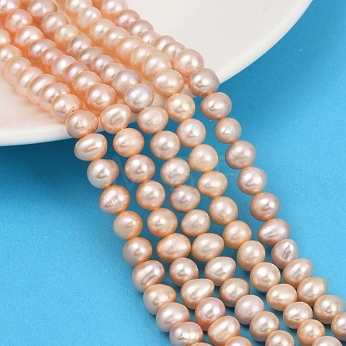 Natural Cultured Freshwater Pearl Beads Strands PEAR-I007-07X-03B-1