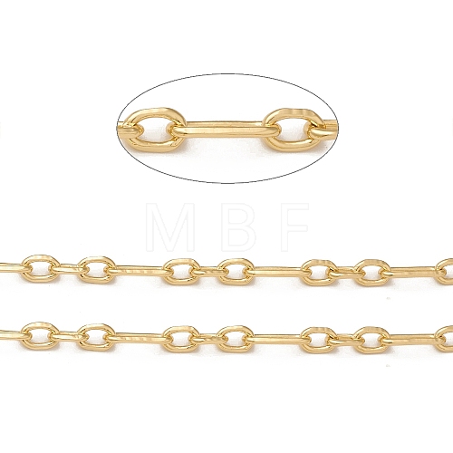 Rack Plating Brass Figaro Chains CHC-F016-12G-1