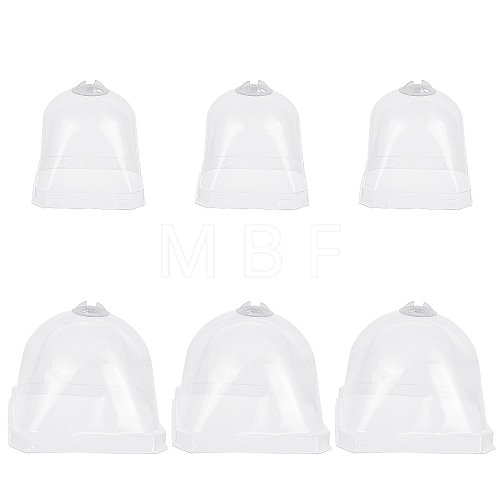 Plastic Plant Nursery Insulation Cover Bells Breathable Covers Frost Guard for Outdoor Succulent Flowers Warming AJEW-GA0001-85-1