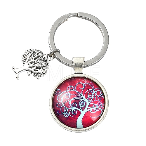 Alloy Glass Keychains KEYC-YW00008-04-1