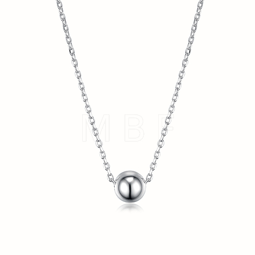 Fashionable S925 Silver Round Bead Lariat Necklace XX9369-1-1