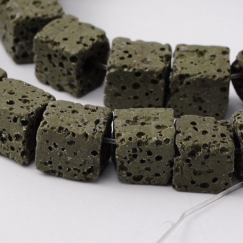 Synthetic Lava Rock Bead Strands G-N0104-8mm-20-1