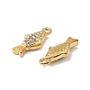 304 Stainless Steel with Crystal Rhinestone Charms STAS-G358-05G-05-2