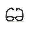 Brass Glasses Frame Open Cuff Ring for Women RJEW-F140-140EB-1