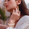 8Pcs 8 Style Brass Micro Pave Clear Cubic Zirconia Pendants ZIRC-FH0001-25-5