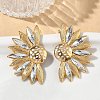 304 Stainless Steel Enamel Stud Earrings for Women SA-CBA7107-07G-1