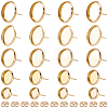 50Pcs 5 Styles 304 Stainless Steel Stud Earring Findings STAS-BBC0009-96-8