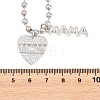 Mother's Day Brass Micro Pave Clear Cubic Zirconia Mom Heart Pendant Necklaces for Women NJEW-A071-06A-P-4