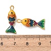 304 Stainless Steel Enamel Pendants STAS-Z193-13G-02A-3