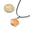 Natural & Synthetic Mixed Stone Star Pendant Necklace with Polyester Cords NJEW-JN04516-3