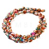 Spray Printed Synthetic Turquoise Beads Strands TURQ-P002-01A-07-3