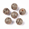 Printed Schima Wood Beads WOOD-N017-01D-1