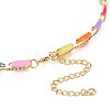 Brass Micro Pave Cubic Zirconia Link Tennis Necklaces for Women NJEW-T013-01G-09-2