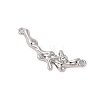 Alloy Crystal Rhinestone Branch Links Connector Charms FIND-Z053-06P-2