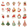 40Pcs 20 Styles Christmas Alloy Enamel Pendants ENAM-TA0001-55-10