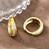 Brass Micro Pave Cubic Zirconia Hoop Earrings KK-CBAD104-04G-A-3