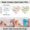 21Pcs 3 Colors Mirror Effect Acrylic Birthday Cupcake Insert Card Decoration AJEW-SP0001-67C-2