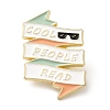 Reading Theme Zinc Alloy Enamel Pins JEWB-K001-02E-G-1