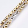 201 Stainless Steel Byzantine Chain Necklaces NJEW-F222-13GP-2