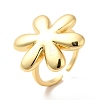 Brass Flower Open Cuff Ring for Women KK-H434-23G-3