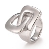 304 Stainless Steel Interlocking Rectangle Chunky Ring for Men Women RJEW-B040-20P-1