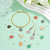 16Pcs 304 Stainless Steel Enamel Pendants STAS-BC0004-29G-01-4