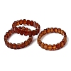 Natural Carnelian Beaded Stretch Bracelets for Women Men BJEW-D461-02F-2