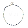 Mixed Gemstone & Natural Freshwater Pearl Beaded Necklaces NJEW-JN06468-03-3