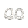 Non-Tarnish Trapezoid 304 Stainless Steel Ear Studs EJEW-L290-006P-1