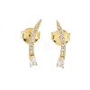 925 Sterling Silver Clear Cubic Zirconia Stud Earrings EJEW-Q032-01E-G-4