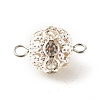 Brass Crystal Rhinestone Connector Charms PALLOY-JF01358-3