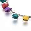 Iron Charm Anklets AJEW-E039-01-2