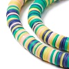 Handmade Polymer Clay Beads Strands CLAY-R089-8mm-T028-3