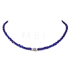 10Pcs 10 Colors Bohemian Brass Enamel Evil Eye & Glass Seed Beaded Necklaces NJEW-MZ00145-4