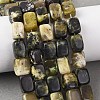 Natural Yellow Turquoise(Jasper) Beads Strands G-D098-D14-1