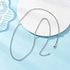 3MM 304 Stainless Steel Rolo Chain Necklaces NJEW-JN05622-01-2