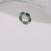 Handmade Natural Green Spot Jasper Stretch Rings ZE1660-6-1