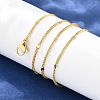 Brass Chain Necklaces X-MAK-L009-11G-2