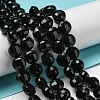 Natural Black Onyx(Dyed & Heated) Beads Strands G-K351-A02-01-2
