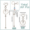 10Pcs Alloy Keychain Clasps KEYC-SC0001-79B-2