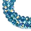 Electroplate Transparent Glass Beads Strands EGLA-A046-01B-10-2