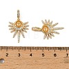 Brass Micro Pave Cubic Zirconia Peg Bails Charms KK-D106-14G-2