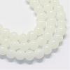 Baking Painted Imitation Jade Glass Round Bead Strands DGLA-Q021-4mm-01-1