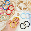 9 Pairs 9 Colors Acrylic Hoop Earrings EJEW-DC0001-52-3