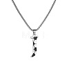 201 Stainless Steel Soccer Initial Pendant Necklacess for Men Women WG63E1E-04-1
