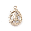 Alloy Rhinestone Pendants X-ALRI-C008-54LG-3